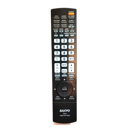 Sanyo OEM Remote Control GXEA for Sanyo TVs - Awesome Remote Controls